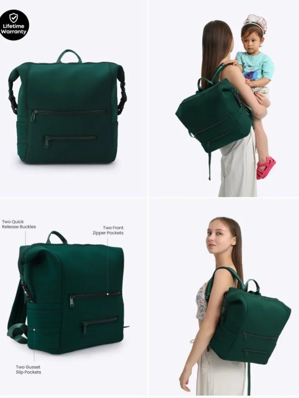 Nobl Diaper Bag Forrest Green